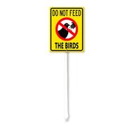 Vdenvileye Do Not Feed The Birds Yard Sign with Stake 20x30cm Rustproof Aluminum Lawn Decorations Birds Sign for Courtyard Backyard Garden Decoration