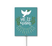 Vdenvileye Easter Decorations Outdoor Easter He Is Risen Yard Decor Religious Easter Yard Signs Waterproof Christian Cross Lawn Stakes for Outside Church Home Garden Porch Party Supplies