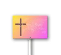 Vdenvileye Easter He is Risen Yard Signs with Metal Stakes Outdoor Decorations Religious Jesus Cross Waterproof Lawn Signs Christian Holiday Party Decor Supplies for Garden Lawn Decor 12x8Inch