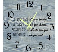 Vdenvileye Graduation Party Decorations Square Wall Clock, Inspirational Gift for High School College Master's Degree Graduate, Silent Non Ticking 25x25 CMes for Her Him
