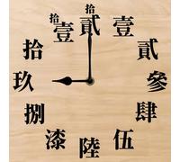 Vdenvileye Japan Ancient Kanji Numeral Wall Clock 25cm Wooden Square Simple Clock Silent No Tick Battery Powered for Bathroom Bedroom Living Room Kitchen Wall Hanging Decoration (Wood Color)