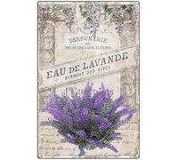 Vdenvileye Metal Plate Signage French Lavender Country Poster for Home Living Room Kitchen Cafe Bar Wall Decor Vintage Aluminum Sign Plaques 30x40cm