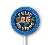 Vdenvileye Outdoor Christmas Decorations - Feliz Navidad Aluminum Garden Stakes for Yard, Winter Holiday Signs for Outside Lawn, Porch, Pathway Xmas Decor 9.2x9.2Inch