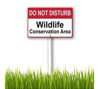 Vdenvileye Outdoor Yard Sign Do Not Disturb Wildlife Conservation Area Sign with Stakes 20x30cm Sturdy Aluminum Lawn Signs Fade Rust Free Garden Decoration for Business Outdoor Use Easy Install