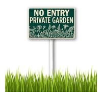 Vdenvileye Outdoor Yard Sign No Enter Private Garden Sign with Stakes 20x30cm Sturdy Aluminum Lawn Signs Fade Rust Free Garden Decoration for Business Outdoor Use Easy Install