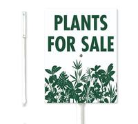 Vdenvileye Plants For Sale Yard Sign with Stakes 20x30cm Sturdy Aluminum Lawn Signs Fade Rust Free Garden Decoration Sale Signs for Outdoor Use Easy Install