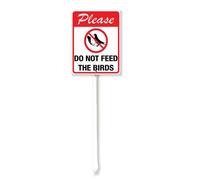 Vdenvileye Please Do Not Feed The Birds Yard Sign with Stake 20x30cm Rustproof Aluminum Lawn Decorations for Outdoor Road Street Garden