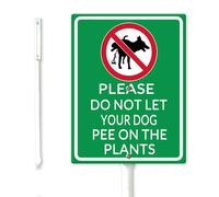 Vdenvileye Please Do Not Let Your Dog Pee On The Plants Yard Sign with Stakes 20x30cm Sturdy Aluminum Yard Signs Rust Free Fade Resistant Metal Signs for Garden Decor Outdoor Use Easy to Install