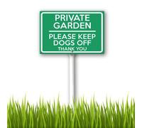 Vdenvileye Private Garden Please Keep Dogs Off Yard Sign with Metal Stakes 20x30cm Heavy Duty Aluminum Yard Signs Weather Resistant Metal Garden Decor for Lawn Backyard Easy to Install