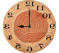 Vdenvileye Reverse Wall Clock clockwise Novelty Clockwise Reverse Wall Clock Contrary Clocks Gag Gift for Man Funny Retirement Gift 25x25 CM Non Ticking Silent Movement Battery Operated