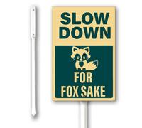 Vdenvileye Slow Down Help Keep The Dust Down Warning Yard Stake, 8x12 Inch Aluminum Road Safety Driveway Sign For Residential Street Outdoor Lawn Warning Decoration