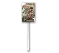 Vdenvileye This Garden Is Protected By Fairies Garden Stake Sign, 4.6x6 Inch Aluminium Decorative Yard Sign, Whimsical Fairy Floral Design Weatherproof Outdoor Sign for Garden Lawn