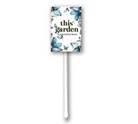 Vdenvileye This Garden Is Protected By Fairies Garden Stake Sign, 8x12 Inch Aluminium Decorative Yard Sign, Whimsical Fairy Floral Design Weatherproof Outdoor Sign for Garden Lawn