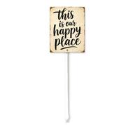 Vdenvileye This is Our Happy Place Yard Sign with Stake 17.5x22cm