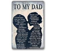 Vdenvileye To My Dad Sign If I Could Give You One Thing In Life Sign Vintage Metal Decor Dad Birthday Gifts from Daughter Cool Gifts 14x20cm