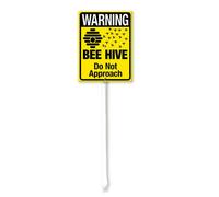 Vdenvileye Warning Bee Hive Do Not Approach Yard Sign with Stake 20x30cm Rustproof Aluminum Lawn Decorations Warning Sign for Outdoor Road Street Garden Decor