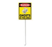 Vdenvileye Warning Ghosts in This Area Yard Sign with Stake 20x30cm