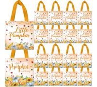 VDESFUEBY 20Pcs Little Pumpkin Baby Shower Bags Fall Pumpkin Gift Bags, Fall Autumn Gift Bag Treat Goodie Candy Bags Birthday Party Decorations for Baby Shower 1st Birthday Party Supplies