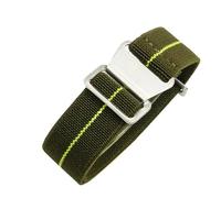 VDFNGFD 18 20 22mm Nylon Strap Compatible With Samsung Galaxy Watches 3 Compatible With Amazfit Watch Troops Parachute Backpack Watctband(Green Yellow,20MM_SILVER BUCKLE)