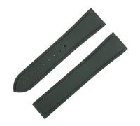 VDFNGFD 20/21/22mm FKM Bracelet Curved End Link With Soft Fluororubber Watch Band Compatible With Strap Black Bay 1958 M79230R M79363N(Green,21MM WITHOUT LINK_GOLD ROUND BUCKLE)