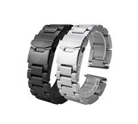 VDFNGFD 22mm 24mm 26mm Mens High Brushed Heavy Pure Solid 316L Stainless Steel Watch Compatible With BANDS Bracelets(24mm Silver)