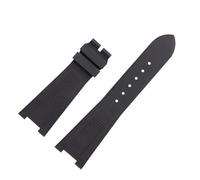 VDFNGFD 25x12mm Soft Nature FKM Fluororubber Watchband Patek Strap Compatible With Philippe Nautilus 5711/5712/5980 Interface(Black,Rose Fold Buckle)