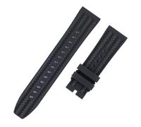 VDFNGFD Carbon Fiber Texture Smart Quick Fluororubber FKM Rubber Watch Strap 22mm Dive Bracelet Band Compatible With ///CITIZE(Black,22-20MM_WITHOUT BUCKLE)