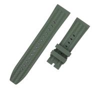 VDFNGFD Carbon Fiber Texture Smart Quick Fluororubber FKM Rubber Watch Strap 22mm Dive Bracelet Band Compatible With ///CITIZE(Green,22-20MM_WITHOUT BUCKLE)