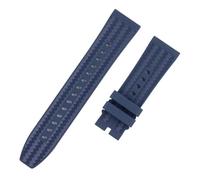 VDFNGFD Carbon Fiber Texture Smart Quick Fluororubber FKM Rubber Watch Strap 22mm Dive Bracelet Band Compatible With ///CITIZE(Blue,22-20MM_BLACK PIN BUCKLE)