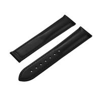 VDFNGFD Compatible With 19-20-21-22mm Handmade Luxury Watch Band Butterfly Buckle Vegetable Smooth Leather Made Quick Release Bracelet Strap(Black No Buckle,19mm)