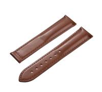 VDFNGFD Compatible With 19-20-21-22mm Handmade Luxury Watch Band Butterfly Buckle Vegetable Smooth Leather Made Quick Release Bracelet Strap(Brown No Buckle,21mm)