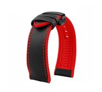 VDFNGFD Compatible With Casio PROTREK Watchband PRG-600/PRG-650 PRW-6600 GA2200/2300 Series Nylon + Rubber Sports Bracelet 24mm Watch Strap(Black red-B)