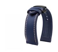 VDFNGFD Compatible With Casio PROTREK Watchband PRG-600/PRG-650 PRW-6600 GA2200/2300 Series Nylon + Rubber Sports Bracelet 24mm Watch Strap(Blue white-blue-B)