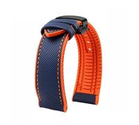 VDFNGFD Compatible With Casio PROTREK Watchband PRG-600/PRG-650 PRW-6600 GA2200/2300 Series Nylon + Rubber Sports Bracelet 24mm Watch Strap(Blue orange-B)