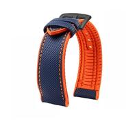 VDFNGFD Compatible With Casio PROTREK Watchband PRG-600/PRG-650 PRW-6600 GA2200/2300 Series Nylon + Rubber Sports Bracelet 24mm Watch Strap(Blue orange-A)