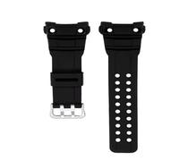VDFNGFD Compatible With Casio Watch 5371 GWN-1000B GWN-1000 Resin Silicone Strap Replacement Sport Waterproof Rubber Band Breathable(Black-silver)