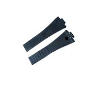 VDFNGFD Compatible With CTS Rubber Strap Compatible With TISSOT PRX Powermatic 35mm 40mm Watches 11mm 12mm Quick Release Spring Buckle Navy Black FKM Watch Bands(Black,11mm,No Buckle)