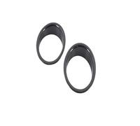 VDFNGFD Compatible With Hummer H2 2003-2009 Stainless Steel Silver Car Front Fog Lamp Lamp Holder Forming Ring Decorative Cover Car Accessories(Style A carbon fibre)
