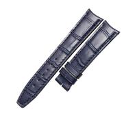 VDFNGFD Compatible With IWC DA VINCI IW458312 ALLIGATOR LEATHER WATCH STRAP(Black Yellow)