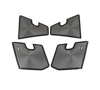VDFNGFD Compatible With Land Rover Range Sport 2010-2013 Car Door Speaker Cover Trim Sticker Accessories Stainless Steel Black/Silver(Black)