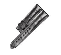 VDFNGFD Compatible With LONGINES MASTER COLLECTION L2.628,.673 ALLIGATOR LEATHER WATCH STRAP(Coal Black,15mm)