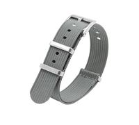 VDFNGFD Compatible With Nylon Watch Strap 18mm 20mm 22mm 24mm Classic One-Piece Woven Band With Stainless Steel Buckle(Gray,22mm)