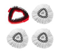 VDFNGFD Compatible With O-cedar And Vileda EasyWring 1 System Washable Mop Pad Triangle Rotating Head Base Scrub Brush Accessories(Dark Khaki)