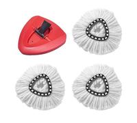 VDFNGFD Compatible With O-cedar And Vileda EasyWring 1 System Washable Mop Pad Triangle Rotating Head Base Scrub Brush Accessories(Light yellow)