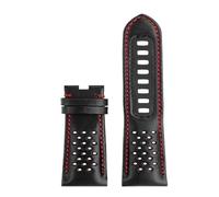 VDFNGFD Compatible With Omega Speedmaster 311 Dark Side Of The Moon Apollo 8 44.25mm Dial Black And Yellow Leather Watch Strap Men's 21mm Bracelet(Black Red-no)