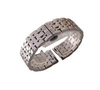 VDFNGFD Compatible With Solid Stainless Steel Watchband Silver Polished Bracelet Strap 14mm-24mm Width S Men's Wrist Watch Accessories(Silver,18mm)