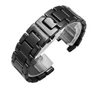 VDFNGFD Concave Ceramic Strap 20 * 11 18 * 10 16 * 9mm Watchband Bracelet Compatible With Follie Omega GC Guess Dior Pasha Notched Band Black(Black,18mm-10mm)
