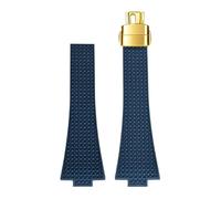 VDFNGFD Fluoro Rubber Strap Compatible With Tissot PRX Series 35mm 40mm Butterfly Buckle FKM Waterproof Quick Release Replace Watch Band 11mm 12mm(Dark blue Gold,12mm)