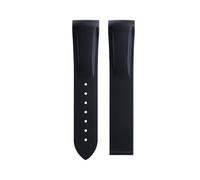 VDFNGFD Fluororubber Rubber Watchband 19 20 21 22mm Compatible With Longines HydroConquest L3 GMT Pioneer Zulu Time Watch Band Bracelets(Black No Line,21-20mm,Without Buckle)