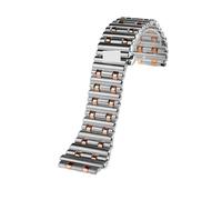 VDFNGFD Men's Steel Watch Chain Compatible With Breitling CHRONOMAT AB0134 PB0136 AB0136 Stainless Strap 22mm 24mm B01 Convex Interface(Silver to gold,24mm)